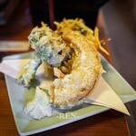 蕎香 - 野菜天ぷら 450円