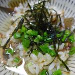 つきのほたる - だし汁をかけていただきます