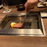 焼肉うしごろ - サーロイン　レアめでお願いしマスm(_ _)m