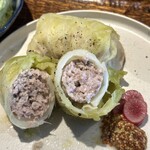奥松阪 - まつさか極豚を使ったロールキャベツ断面