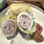 奥松阪 - まつさか極豚を使ったロールキャベツ断面