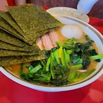 ラーメン濱野家 - 得増ラーメン並+国産ほうれん草