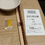 資さんうどん - おでんにかける時、この辛子が飛んで服に付いて取れずに閉口しました。