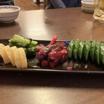 居酒屋 たぬき - お新香盛り合わせ