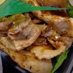 湯川けろけろ村 - この炭火焼の香りがする豚肉が美味いんです！