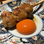 炭火串焼 鶏魚 - 月見つくね