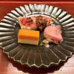 Kiyama - キンメの蕗の薹味噌、ヒノナ