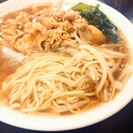 味楽 - 柔くない茹で加減が嬉しい、中細麺。