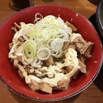 烈火 - お昼のセット　チャーシュー丼300円（夜なら400円）