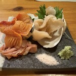 魚貝 ののぶ - 貝刺し(赤貝、ミル貝)