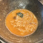 MENSHO - あ"っ、写真撮るの忘れてた、てな事で残り少なくなった担々スープおじや