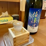 炭火焼き鳥おあんつぁん - 伯楽性　雪華　JDG 精米歩合40％　季節限定品。濁り湯、ではなく、おりがらみ！超美味しいを飲んでいる様な喉越し