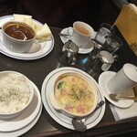 ロンドンティールーム 阪急百貨店メンズ館店 - ベーコンとポテトのグラタン(ごはん、紅茶つき)