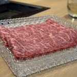 肉匠 なか澤 - 焼きしゃぶのお肉は1人2枚。嬉しい