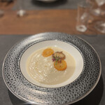 熊や - カリフラワーとホタテのソテーと金柑のスープ