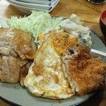 Hashizen - 豚しょうが焼き、目玉焼き、とんかつ