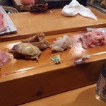 春寿司 - つまみ色々穴子の土産とばらちらし