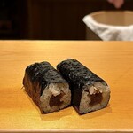 鮨 はしもと - 追加 ：干瓢巻き（半分）
      お弟子さんの近藤さんが巻いて下さいました♪