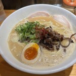 らーめん 一嗹 - 鶏白湯ラーメン(麺大盛)