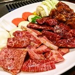 Yakiniku En - カルビ・ハラミ・若鶏のモモ焼き・焼き野菜