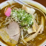 味の五十番 - カレーもやしラーメン（塩1,000円、こってり＋20円、大盛り＋150円）。