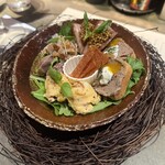 炭火焼鳥きびたき - 前菜盛り合わせ