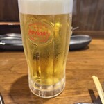 炭火焼肉 やまもと - オリオン生ビール×4杯　おかわりしました！
