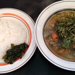 カレー魂 デストロイヤー - ニラナンコツキーマ(海苔)﻿ とライス