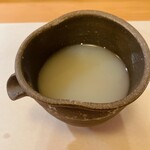 ひろ作 - 濃厚な蕎麦湯さんでーす。