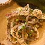 ひろ作 - 皮目の湯引きさんでーす。②