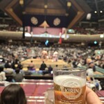 両国国技館 - マイグラス持ち込みで　乾杯