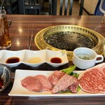 梨の家 - ランチセットの全貌