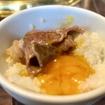 梨の家 - サーロイン薄切りオンザライス♡