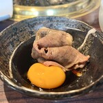 梨の家 - この卵黄ダレが美味しい！