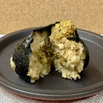 青おにぎり - キーマカレー(断面)