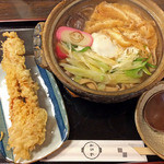 みのや - 鍋焼きうどん竹輪天トッピング