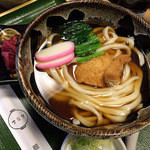 みのや - 冷かけうどん梅トッピン