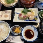 花ぼんぼり - 貝柱、お刺身、その日に採れた新鮮なお魚