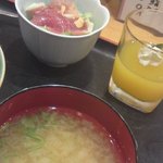 寿司居酒屋 日本海 - 味噌汁＆小鉢