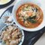 泉食堂 - 料理写真:サンラータンメンとミニ焼肉丼 (本日のスペシャルメニュー)　１２００円