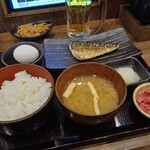 しんぱち食堂 川崎銀柳街店 - さば文化干し定食（朝限定）＠￥660円
