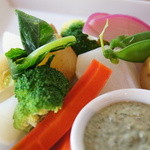 ベジカフェダイニング　トスカ - 温野菜と黒豆のディップ