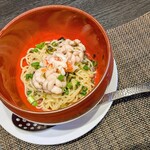 創作四川料理 廣明 - 真タチと蟹の麺in宮城県産青海苔