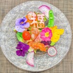 創作四川料理 廣明 - 鴨ロースの彩り前菜 自家製胡麻ソース