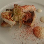 小笠原伯爵邸 - 黒むつと手長えび アホブランコのソース