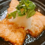海の達磨 魚心 - マグロステーキ！大根おろしでさっぱりおいしい。いろんなバリエーションで食べられるの良かった！