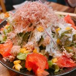 海の達磨 魚心 - ツナたっぷりサラダ！ドレッシングしっかりで嬉しい