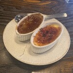 TAOYA - ウェルカムスイーツ　ほうじ茶＆プレーンブリュレ