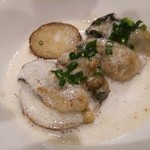 ユキオントコ - 牡蠣と里芋　ベーコンの泡ソース