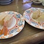 地魚回転すし 小田原港 - エビ、コウイカ